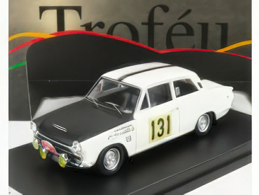 FORD ENGLAND  LOTUS CORTINA N 131 RALLY MONTECARLO 1967 H.GREDER  A.VIGNERON  WHITE BLACK/TROFEU 1/43ミニカー