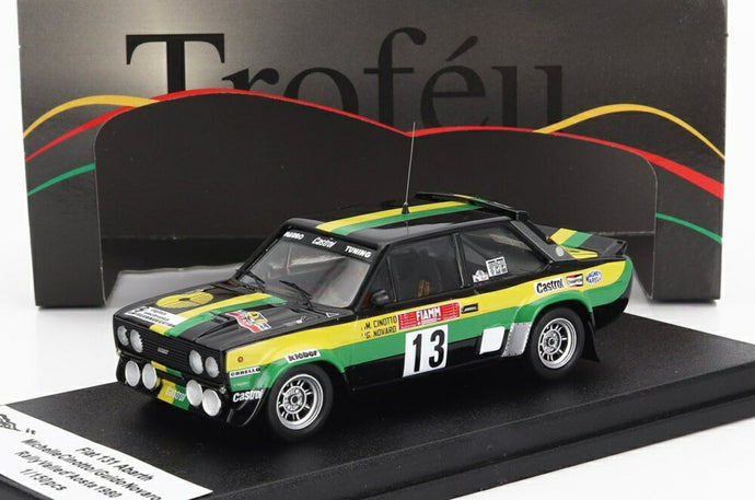 【予約】FIAT 131 ABARTH N 13 ラリー ヴァッレ ダオスタ 1980 M.チノット G.ノヴァロ ブラック イエロー グリーン/ Trofeu 1/43 150台限定ミニカー