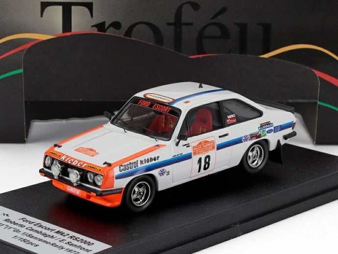 【予約】FORD ESCORT MKII RS2000 N 18 Gr.1 優勝 ラリー サンレモ 1977 R.カンビアーギ E.サンフロント ホワイト/ Trofeu 1/43 150台限定ミニカー
