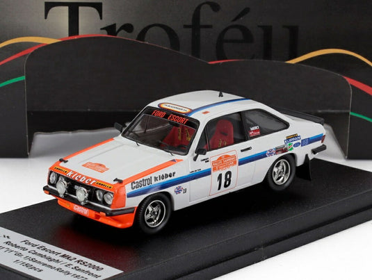 【予約】FORD ESCORT MKII RS2000 N 18 Gr.1 優勝 ラリー サンレモ 1977 R.カンビアーギ E.サンフロント ホワイト/ Trofeu 1/43 150台限定ミニカー