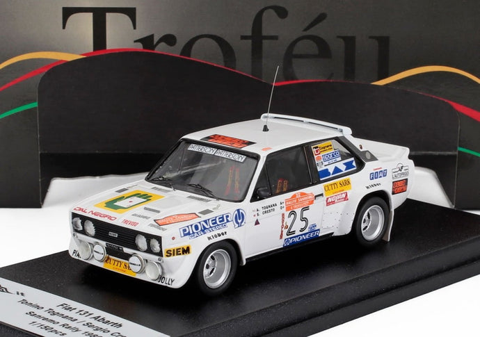 FIAT 131 ABARTH N25 サンレモラリー 1980 トニーノトニャーナ セルジオクレスト ホワイト/ Trofeu 1/43 150台限定ミニカー