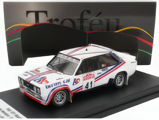 FIAT - 131 ABARTH N 41 RALLY SANREMO 1978 ANTONELLA MANDELLI - GIULIA PERNICE - WHITE RED BLUE/Trofeu 1/43ミニカー 150台限定