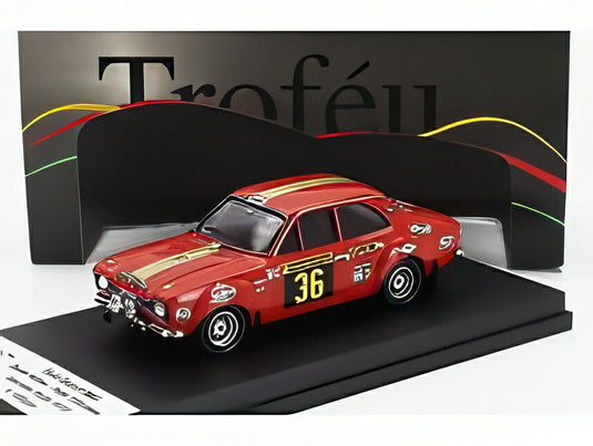 FORD ENGLAND ESCORT MKI ナイトバージョン N 36 ラリー サンレモ 1970 デイビッド サットン ピーター オゴーマン レッド/ Trofeu 1/43 150台限定ミニカー