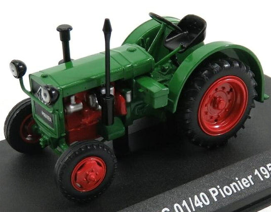 IFAイファ RS 01/40 PIONERパイオニア トラクター 1950 グリーン レッド TRACTOR-HACHETTE-COLLECTION - FARM TOYS / EDICOLA 1/43 ミニカー