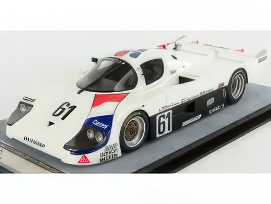 SAUBER  C8 MERCEDES M117 5.0L TURBO V8 TEAM SAUBER RACING N 61 24h LE MANS 1985 D.QUESTER  J.NIELSEN  M.WELTI  WHITE BLACK/TECNOMODEL 1/18ミニカー