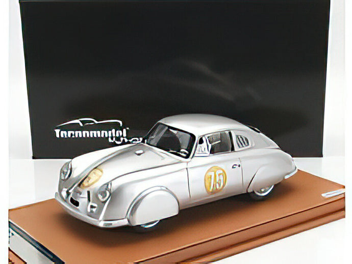 PORSCHE  356 SL N 75 SPECIAL EDITION OF THE FIRST 24h LE MANS WINNER OF CATEGORY 1951  GUARANTEE PAPER INCLUDED  SILVER/Tecno 1/18ミニカー