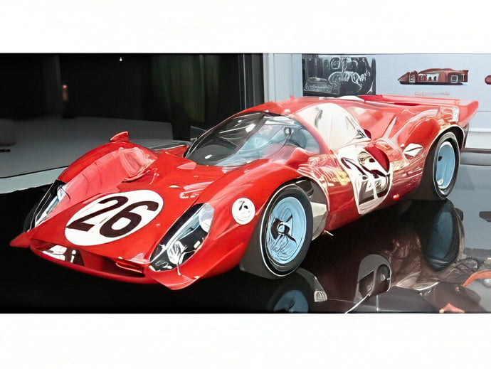 【予約】2026年発売予定FERRARI 412P N.A.R.T. No.26 デイトナ24時間 1967 P.RODRIGUEZ/J.GUICHET レッド/ TOPMARQUES COLLECTION 1/18 ミニカー