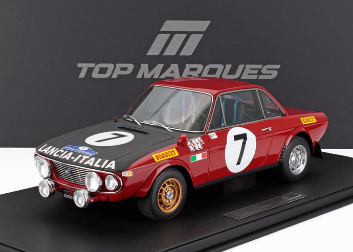 LANCIA FULVIA HF 1600 N7 アクロポリスラリー2位 1972 シモランピネン ボーレイニッケ レッドホワイト/ TOPMARQUES COLLECTION 1/12 ミニカー