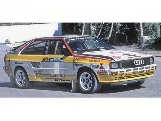 【予約】2025年発売予定AUDI スポーツ クワトロ A2 アウディ・スポーツチーム 1号車 1984年モンテカルロラリー優勝 ドライバー:ヴァルター・ロール/クリスティアン・ガイストデルファー ホワイト/イエロー/TOPMARQUES 1/12ミニカー