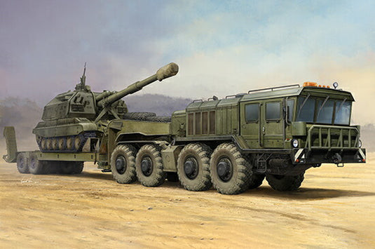 ロシア KZKT-7428 トランスポーター with KZKT-9101 セミトレーラー/ Trumpeter 1/35 模型 プラモデルキット