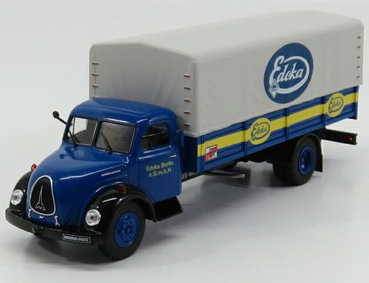 MAGIRUSマギルス DEUTZドイツ S6500 トラック EDEKAエデカ TELONATO 1956 ブルー イエロー グレー / EDICOLA 1/43 ミニカー