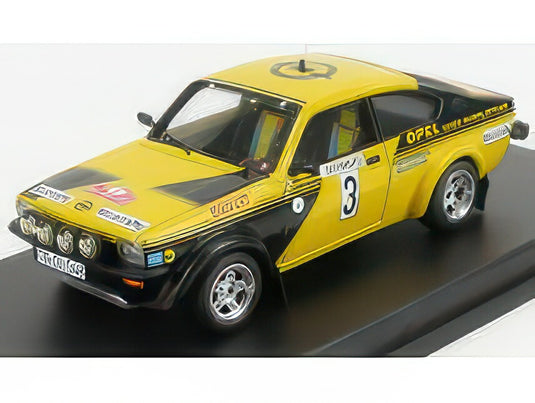 OPEL KADETT C GT/E (night version) N 3 RALLY MONTECARLO 1976 HANNU MIKKOLA CLAES BILLSTAM YELLOW BLACK/TROFEU 1/43ミニカー