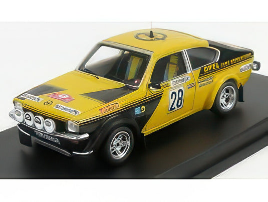 OPEL KADETT C GT/E (night version) N 28 RALLY MONTECARLO 1976 ANDERS KULLANG CLAES GORAN ANDERSSON YELLOW BLACK/TROFEU 1/43ミニカー