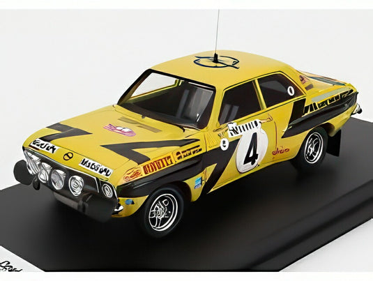 オペル アスコナ N 4 ラリーモンテカルロ 1975 W.ROHRL C.BILLSTAM イエロー ブラック/ Trofeu 1/43 150台限定ミニカー