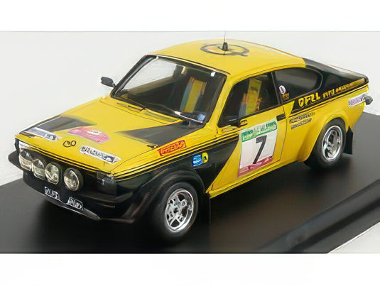 OPEL KADETT GT/E (night version) N 7 RALLY OF PORTUGAL 1976 A.KULLANG C.G.ANDERSSON YELLOW BLACK/TROFEU 1/43ミニカー
