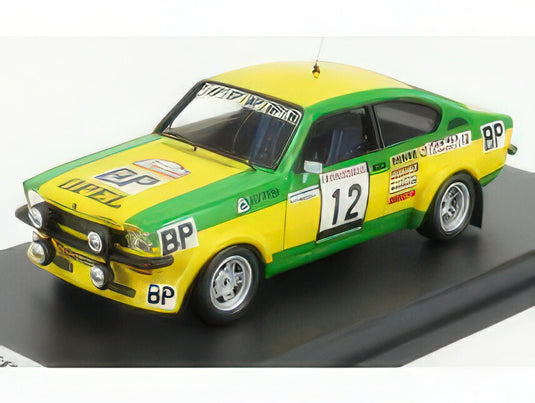 OPEL  KADETT GT/E TEAM BP N 12 RALLY TOUR DE CORSE 1976 G.FREQUELIN  J.DELAVAL  YELLOW GREEN/TROFEU 1/43ミニカー