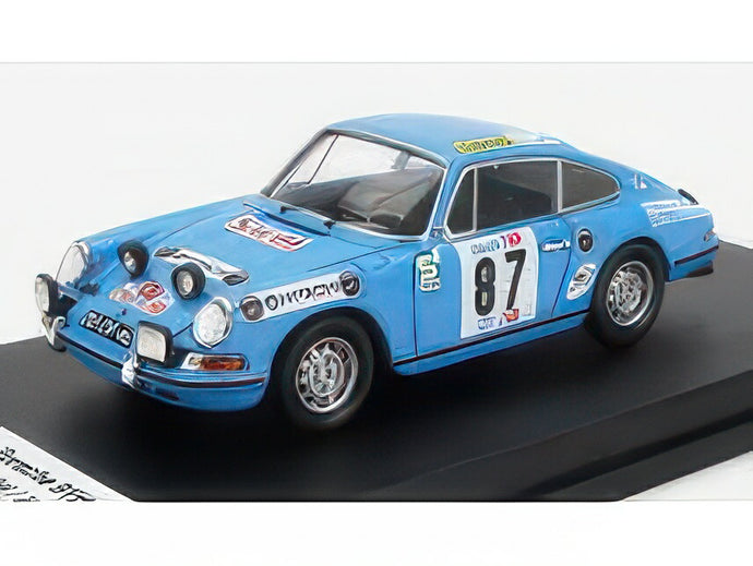 PORSCHE 911L COUPE (night version) N 87 RALLY TAP 1971 G.SALVI J.ARNAUD LIGHT BLUE/TROFEU 1/43ミニカー