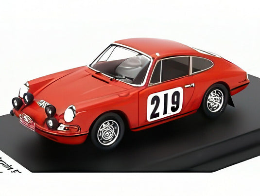 PORSCHE 911T クーペ N 219 ビョルン ワルデガルド ラース ヘルマー 10位 ラリー モンテカルロ 1968 オレンジ/ Trofeu 1/43 150台限定ミニカー