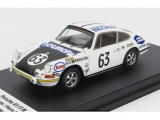 PORSCHE 911T クーペ マルセル マルタン N 63 ルネ マッツィア ピエール モーロワ ルマン 1969 ホワイト ブラック/ Trofeu 1/43 150台限定ミニカー