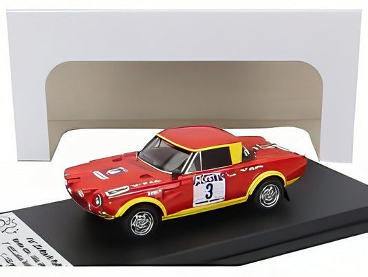 FIAT 124 ABARTH ナイトバージョン N 3 1974年 ラリー1000レイクス 3位 マルク アレン イルッカ キビマキ レッド イエロー/ Trofeu 1/43 150台限定ミニカー