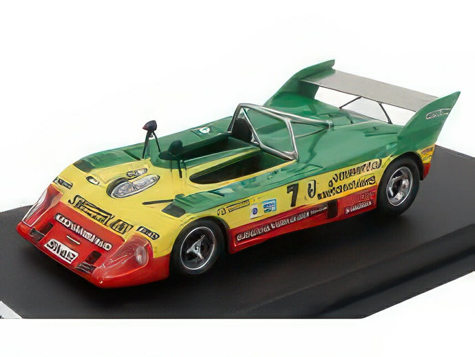 LOLA T292 FORD COSWORTH DFV 3.0L V8 N 7 TEST 24h LE MANS 1973 GERARD LARROUSSE HERVE BAYARD GREEN YELLOW RED/TROFEU 1/43ミニカー