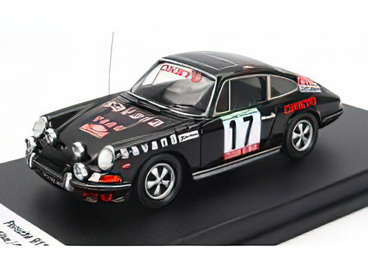 PORSCHE 911S COUPE (night version) N 17 RALLY PORTUGAL 1977 MARIO SILVA SA CHAVES BLACK/Trofeu 1/43ミニカー