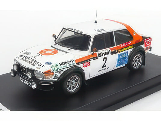 SAAB 99 N2 ハンキラリ4位 1981 スティグブロンクビスト ロバートグロンダール ホワイト/ Trofeu 1/43 モデルキットプラモデル