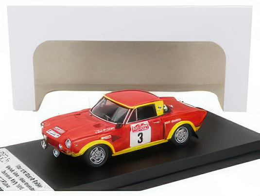 FIAT 124 ABARTH (night version) N 3 RALLY SANREMO 1974 MARKKU ALEN ILKKA KIVIMAKI RED YELLOW/TROFEU 1/43ミニカー