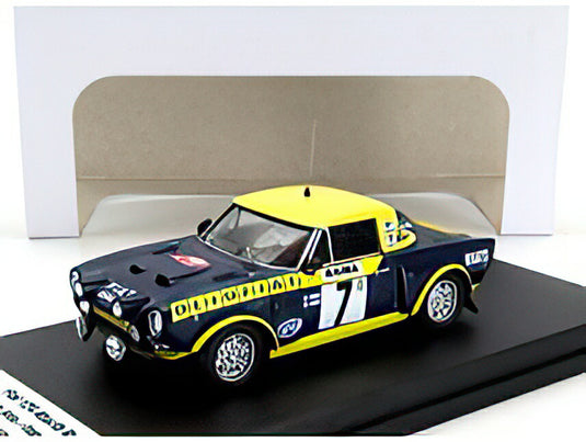 FIAT  124 ABARTH (night version) N 7 RALLY MONTECARLO 1976 MARKKU ALEN  ILKKA KIVIMAKI  BLUE YELLOW/Trofeu 1/43ミニカー