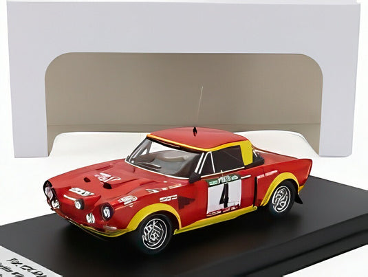 FIAT 124 アバルト ナイトバージョン N 4 マルク アレン イルッカ キビマキ ウィナー ラリー ポルトガル 1975 レッド イエロー/ Trofeu 1/43 150台限定ミニカー