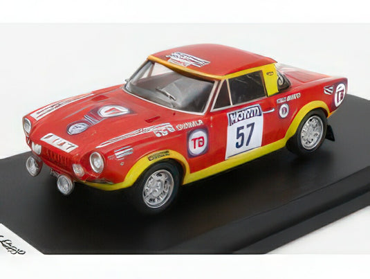 FIAT - 124 ABARTH (night version) N 57 RALLY 1000 LAKES 1974 MARKETTA OKSALA - TERTTU AHO - RED YELLOW/Trofeu 1/43ミニカー 150台限定