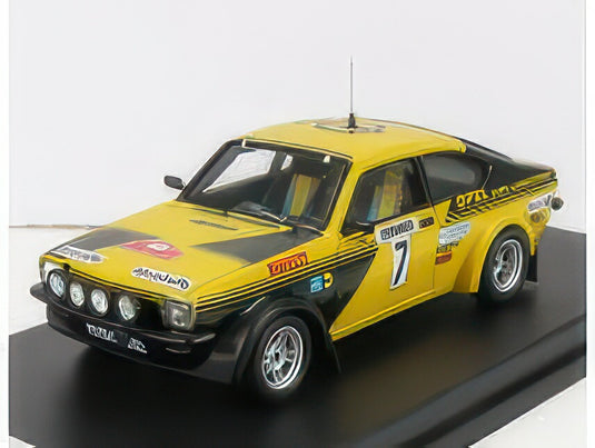OPEL KADETT GT/E (night version) N 7 RALLY MONTECARLO 1977 J.P.NICOLAS J.TODT YELLOW BLACK/TROFEU 1/43ミニカー
