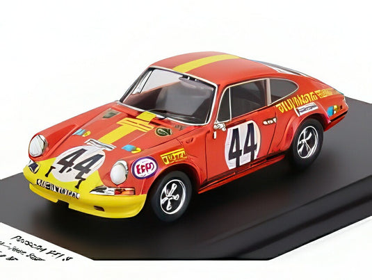 【予約】PORSCHE 911S クーペ TEAM GELO RACING ナンバー44 1972年 ルマン24時間 GEORG LOOS JEAN SAGE FRANZ PESCH レッド イエロー/ Trofeu 1/43 150台限定ミニカー