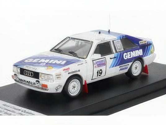 AUDI QUATTRO クーペ 19号車 RACラリー 1987 D.Llewellin P.Short ホワイトブルー/ Trofeu 1/43 150台限定ミニカー