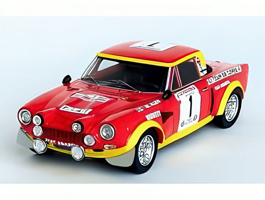 【予約】2025年発売予定FIAT 124 アバルト ナイトバージョン #1 ツール ド コルス 1974 マルクアレン/イルカキビマキ レッド/イエロー/ Trofeu 1/43 150台限定ミニカー