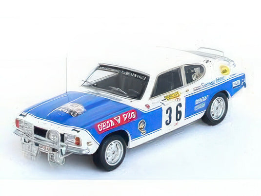 【予約】12月以降発売予定FORD ENGLAND カプリ 2600 (ナイトバージョン) N 36 ラリー TAP 1972 ロニー エイドリアン・ジャンファルドーネ ホワイト ライトブルー/ Trofeu 1/43 150台限定ミニカー