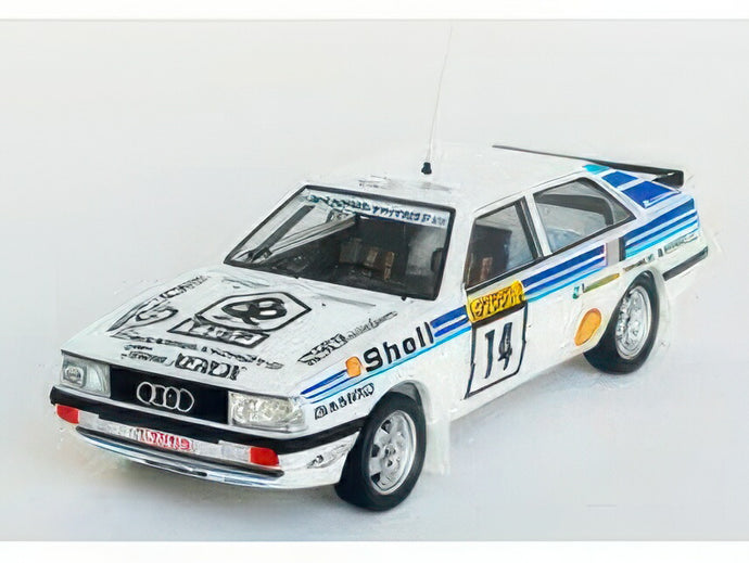AUDI クワトロ クーペ No.14 1986 1000湖ラリー ホワイト ライトブルー/ Trofeu 1/43 150台限定ミニカー