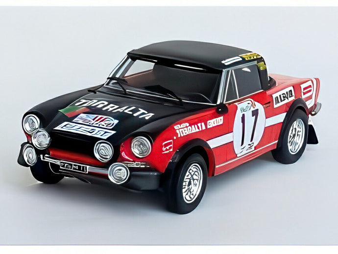 【予約】12月以降発売予定FIAT 124 スポーツスパイダー 1600 n17 ラリーTAP 1973 ブラックレッド/ Trofeu 1/43 150台限定ミニカー