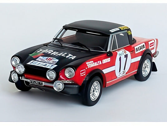 【予約】12月以降発売予定FIAT 124 スポーツスパイダー 1600 n17 ラリーTAP 1973 ブラックレッド/ Trofeu 1/43 150台限定ミニカー