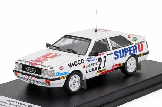 【予約】AUDI QUATTRO N27 モンテカルロラリー 1987 モーリスショマ ミシェルロワサール ホワイト/ Trofeu 1/43 150台限定ミニカー