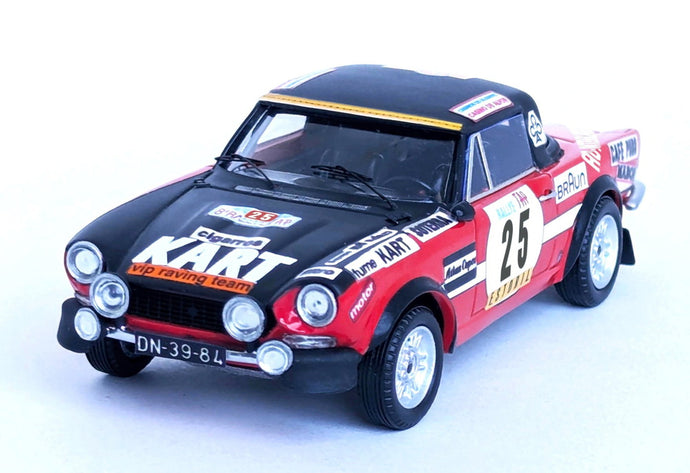【予約】2026年発売予定FIAT 124 SPORT 1600 スパイダー CLOSED ナイトバージョン 25号車 1974年 ラリー TAP A.BORGES M.SOTTOMAYOR レッド/ブラック/ Trofeu 1/43 150台限定