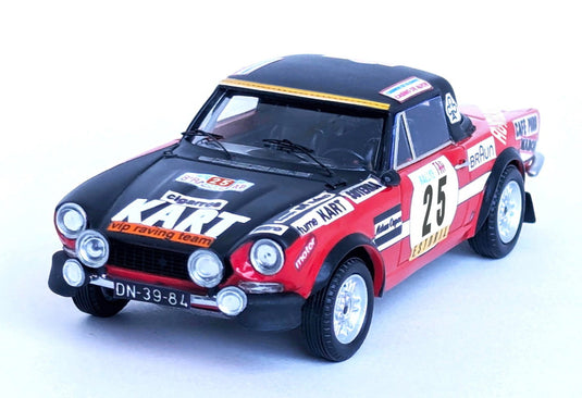【予約】2026年発売予定FIAT 124 SPORT 1600 スパイダー CLOSED ナイトバージョン 25号車 1974年 ラリー TAP A.BORGES M.SOTTOMAYOR レッド/ブラック/ Trofeu 1/43 150台限定