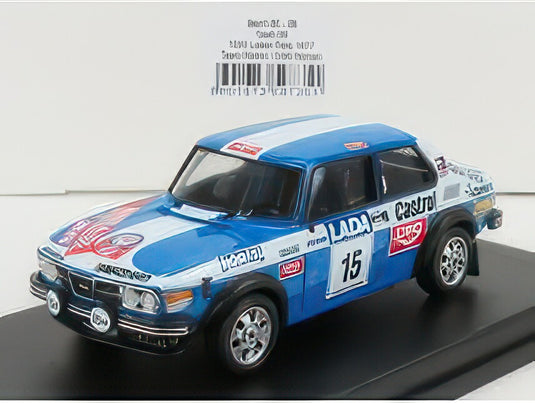SAAB 99 TEAM KONELA RACING N 15 RALLY 1000 LAKES 1977 T.RAINIO E.NYMAN BLUE WHITE/TROFEU 1/43ミニカー
