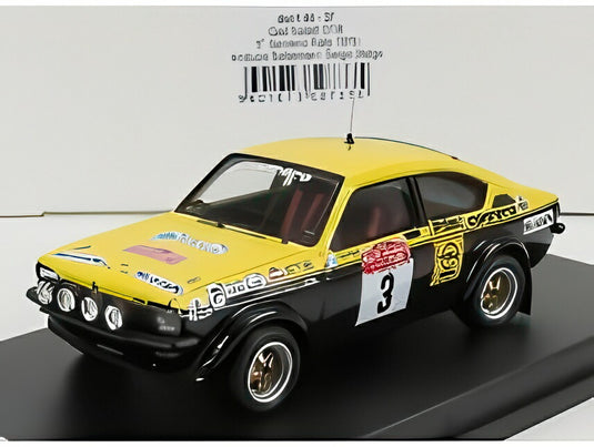 OPEL カデット GT/E クーペ (ナイトバージョン) N 3 ラリーサンレモ 1976 A.バレストリエリ S.マイガ イエローブラック/Trofeu 1/43ミニカー 150台限定