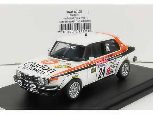 SAAB 99 N 24 RALLY HUNSRUCK 1981 K.GRUNDEL R.MELLEROTH WHITE ORANGE BLACK/TROFEU 1/43ミニカー