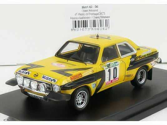 OPEL ASCONA (night version) N 10 4th RALLY PORTUGAL 1975 R.AALTONEN C.BILLSTAM YELLOW BLACK/TROFEU 1/43ミニカー