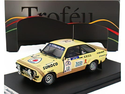 FORD ENGLAND - ESCORT MKII (night version) N 13 5th RALLY 1000 LAKES 1980 LASSE LAMPI - PENTTI KUUKKALA - YELLOW/TROFEU 1/43ミニカー
