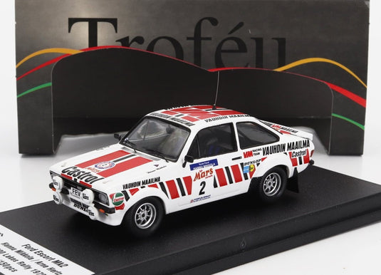 【予約】FORD ENGLAND ESCORT MKII N2 1000レイクスラリー 1979 ハンヌミッコラ アーネヘルツ ホワイトレッド/ Trofeu 1/43 150台限定ミニカー