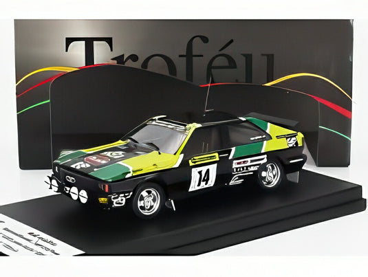 AUDI QUATTRO ナイトバージョン N 14 1000湖ラリー 1981 ミシェル・ムートン ブラック イエロー グリーン 150台限定/ Trofeu 1/43 ミニカー