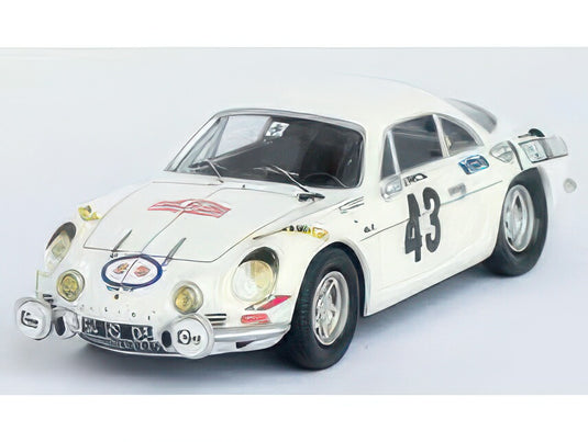 【予約】RENAULT ALPINE A110 (night version) N 43 RALLY MONTECARLO 1973 CHRISTINE DACREMONT MARIEODILE DESVOGNES WHITE/TROFEU 1/43ミニカー